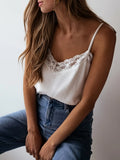 Fongt Lace Lace Splicing Sling Vest Woman 2025 Summer Set-Up Woman