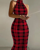 Independent Station Popular Style New Print Sleeveless Dress Women's Spot-Outfit