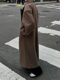 Fongt Autumn And Winter New Long-Term Large-Edition Coat Loose Warm Fashion Elegant British Style