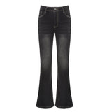 Fongt Retro Workwind Pocket Denim Micro-Tlaps Wash Water To Make Old Design Low-Rise Hottie Casual Trousers