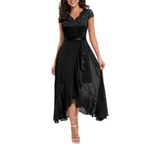Fongt Party Dress Wish Dress V Neck Sleeveless Lace Mesh