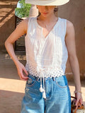 Windless Vest Small Top + White Dress Women's Holiday Style Suit Women's Summer Women's Summer