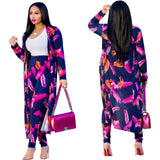 print long sleeve cardigan pants summer two piece set long cardigan pants 2 piece set summer women's suits loose