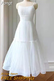Light Pink Short Prom Dresses Spaghetti Straps Tiered Tulle Prom Gowns Sweeheart Tea-Length Wedding Party