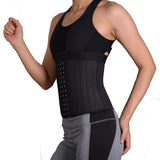 Fongt Steel Bones Summer Breathable Mesh Latex Bodywear Waist Trainer Postpartum Waist-To-Belt
