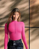 Fongt Long-Sleeved Joint Sexy Rib-Link Long-Sleeved Tops