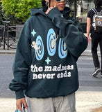 Fongt Korean Autumn And Winter New Personalized Pattern Print Hoodie