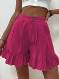 Fongt Women's Summer Wearing Casual Broad Legs Loose Shorts 2025 Summer New Women's High Waist Shorts