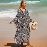 Fongt Robe Beach Coat Beach Vacation Sunscreen Long Dress Bikini Blouse Swimsuit Over A