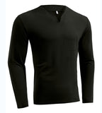 Fongt New Hot Fitness Plus-Size Sports T-Shirt Men's Elastic Comfortable Long-Sleeved Autumn