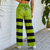 Stripes Casual Loose Slimming Wide-legged