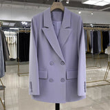 Fongt Spring And Autumn Dress New Fragrant Lily Taro Purple Angry Blazer Blazer Female Senior Sense Goddess Fan Temperament Professional Suit