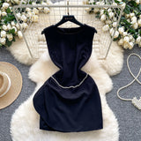 Fongt French-Style Waist-Low-Down Shirt Female Careful Machine Strap Design With A Chic Folded Lotus Leaves Hem French Top