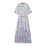 New Series Flower Printing Lace Dress 2183073-Outfit