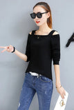 New Slim Korean Women Blouse 2021 Solid Long-Sleeve Cotton Women Blouses Off Shoulder Plus Size Slim Women Shirts