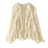 Fongt Homemade New Women's Classic Fashion Stylish Stacked Decorative Shirt 4786063