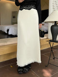 Fongt Xixi 2025 Autumn New Temperament Commuting Wool High-Waisted Skirt Grinding Haired Crooked Pencil Skirt 85076
