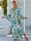 Fongt Robe Beach Coat Beach Vacation Sunscreen Long Dress Bikini Blouse Swimsuit Over A