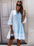 Women's Stripe Print Ruffle
