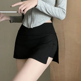Women's Bodycon Skirt Summer Korean Version Solid Colour Sexy Skirt-Outfit