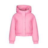 South Korean Small Tall Waist Short Down Cotton Jacket Female 2024 Winter New Versatile With Thick Bread Jacket-Outfit