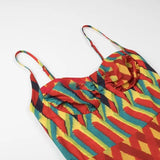 Women's Print Slim Sling Dress-Outfit