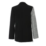 Fongt New Splicing Irregularly Cut Small Suit Jacket Top Female 1778