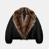 Fongt Fashion New Autumn And Winter Retro Thick Thick Collar Short Cotton Coat Woman