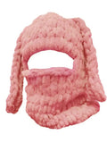 2023 Cute Women Girl Knitted Skullies Beanies Solid Color Winter Warm Loose Causal Cute Animals Ears Pattern Caps Hat-Outfit