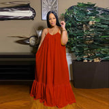 Short Sleeve Ruffled Maxi Long