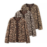 Fongt Homemade New Women's Classic Fashion Fashioned Hsinth Lambs Leopard Coat