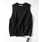 vest solid o neck