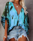 Tees Button V Neck Sexy Casual Befree Short Sleeve