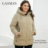 Winter Parkas Women Plus Size Long Classic zipper Design Pocket Hooded Loose Down Jacket Female Coat
