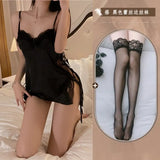 Sexy Pajamas Hot Lace Sling Aja Crocoat Girl Summer Pure Lust Wind Ice Silk High-End Emotional Uniform 2022