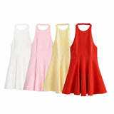 Fongt New Wave Swing Hanging Neck Dress 2858777