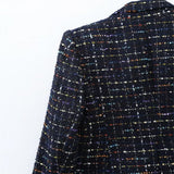 Fongt And Winter New Women's Fashion Commuting Leisure Loose Black Strip Blazer Workplace