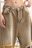 Vintage High Waist Loose Ripped Jeans Pants 2023 Fashion Women's Grunge Baggy Y2K Wide Leg Female Denim