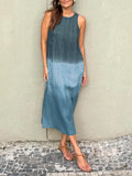 Fongt Women's Summer Women's Casual Cotton Sleeveless Open Dress