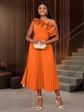 Fongt Shoulder Collar High-Rise Dress Party Party Dress