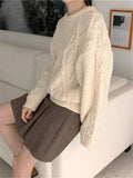 New 2022 Sweater One Size Knitted Oversized Warm Fashionable Lady Pullovers Autumn Winter Women Short Tops