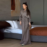 Fongt 2025 New Women's Loose Casual Comfortable Denim Dress Suit