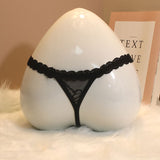 Fongt Thong Female Feel Transparent Lace Solid Color Lady T Trousers T Trousers Airable Low-Waist Thin Shorts