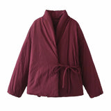 Fongt Fall Women's Double Lint And Uniform Small Design T-Shirt T-Shirt With Cotton Coat 0518047