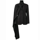 Fongt New Ambiance Neck-Piers Personality Cut Diy Blazer Female 1719