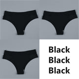 Seamless Underwear Silk Women's Plain Color Panties Lady Invisible Underpants Girls Briefs Smooth Panty Sexy