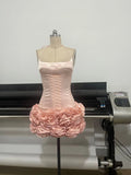 New Flower Boa Thorn Skirt Three-Dimensional Ponbo Skirt Adjustable Strap Design Brat Tight Elastic Two
