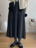 Fongt Autumn And Winter New Temperament Gentle And Comfortable With Niche Wool Knitted Thick Skirt ~