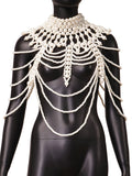 Fongt Handmade Pearl Body Vest Ins Blogger The Same Accessory Body Chain