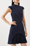 Fongt Women's Sleeveless Round Collar Body Quality Tidal Dress 8083